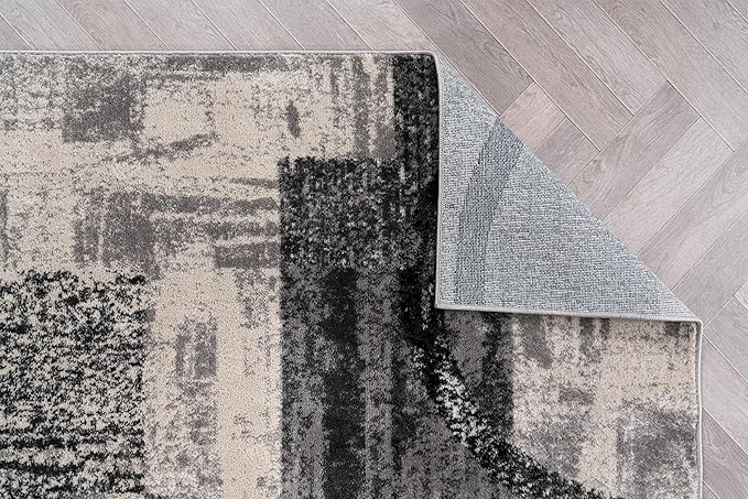 Rugshop Contemporary Circle Design Runner Rug, Fade-Resistant Carpet for Hallway, Kitchen, or Entryway, Cream, 2' x 10'