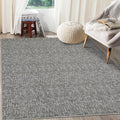 RUGSREAL Bedroom Area Rug 4x6 Modern Abstract Area Rug Stain Resistant Small Living Room Rug Contemporary Dining Room Rug Non-Slip Solid Rug Aesthetic Accent Floor Carpet for Kitchen Office, Grey