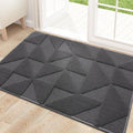 OLANLY Door Mats Indoor, Non-Slip, Absorbent, Dirt Resist, Entrance Washable Mat, Low-Profile Inside Entry Doormat for Entryway (36x24 inches, Dark Grey)