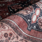 Fame Rugs Turkish Rug. Washable Vintage Oriental Antique Inspired Traditional Doormat Small Modern Area Rugs Luxury Entryway Entry Bedroom Bathroom Kitchen (404RR, 2'5 x 6'9)