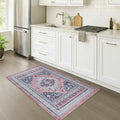 Fame Rugs Turkish Rug. Washable Vintage Oriental Antique Inspired Traditional Doormat Small Modern Area Rugs Luxury Entryway Entry Bedroom Bathroom Kitchen (399TN, 2'5 x 5')