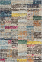 LUMI 8x12 Washable Area Rug for Living Room, Ultra Soft Geometric Rugs Non Slip with Rubber Backing, Low Profile, High Traffic, Stain Resistant Carpets, Ideal for Bedroom, Dining Room, Indoor