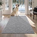 COSY HOMEER Door Mat 36”x60”,Absorbent Dirt Trapper Entryway Rugs,Non-Slip Welcome Mat,Washable Entry Rugs,Low Pile Doormat for Front Back Door,Wet Shoes & Paws,Grey