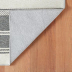 Dash & Albert Bowman Stripe Grey Machine Washable Rug, 3 X 5 Feet, Grey Stripe Pattern