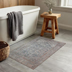 Kuden 2x3 Small Rug, Machine Washable, Non-Slip Backing, Vintage Style, Soft, Low Pile, Area Rugs for Entryway Kitchen Indoor Entrance