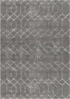 Marilyn Monroe Glam Collection Area Rug - Trellis (7'x 10' Rectangle, Gray Silver/ Silver)