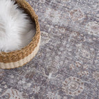 Bloom Rugs Washable 5' x 7' Rug - Brown/Dark Gray Traditional Area Rug for Living Room, Bedroom, Dining Room, and Kitchen - Exact Size: 5' x 7'