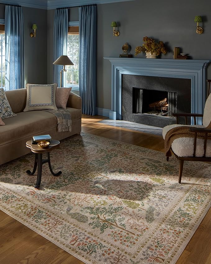 Loloi Rifle Paper Co. Canopy Collection CNP-05 Ivory 6'-0" x 9'-0" Area Rug