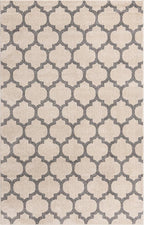 Rugs.com Lattice Collection Rug – 5' x 8' Beige Medium Rug Perfect for Bedrooms, Dining Rooms, Living Rooms