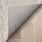 Well Woven Harlow Collection Cloud Medallion Ivory - Modern Tribal Minimalist 2x3 (2'3" x 3'11") Accent Mat Rug - Ideal for Entryway & Kitchen - Durable, Stain Resistant & Easy to Clean