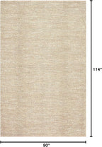 nuLOOM Alessi Solid Farmhouse Cotton Area Rug, 8x10, Beige