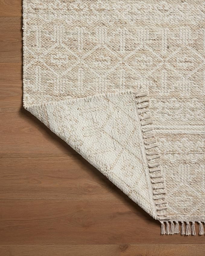 Loloi Angela Rose Rivers Collection RIV-03 Sand/Ivory 7'-9" x 9'-9" Reversible Area Rug