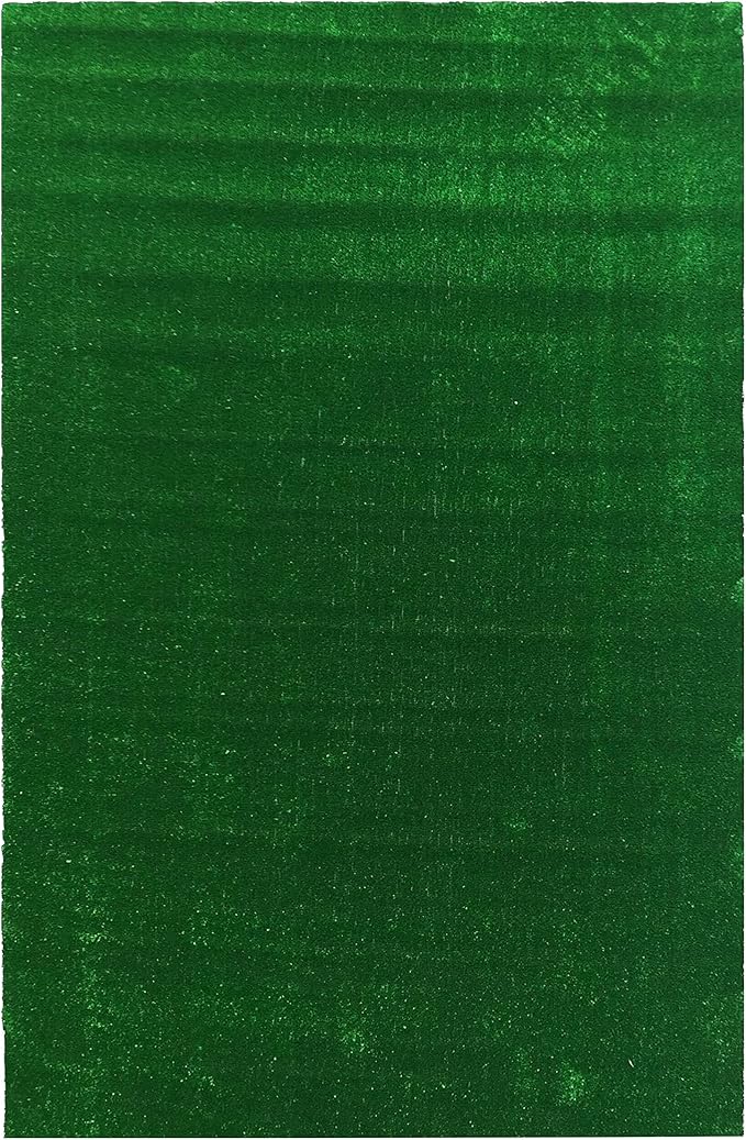 Ottomanson Artificial Grass Turf 6'6" x 9'2" Indoor Outdoor Faux Grass Rug with Drainage Holes, Customizable with Extra Long Size Options, Perfect for Patio Lawn Balcony Weddings Photoshoot Backdrop