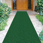 Ottomanson 2'7" x 41' Hallway Runner with Scraper Pile - Extra Durable Non-Slip Rug Mat for Indoor & Outdoor Use - Ideal for Kitchen, Entryway & Garage - High-Traffic Carpet, Green