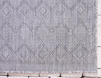 Unique Loom Outdoor Trellis Collection Area Rug - Tribal Trellis (8' x 11' 4" Rectangle, Gray/ Black)