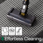 LUMI Inside Door Mat for Entry 17''x30'', Absorbent, Dirt Trapper, Low Profile Thin, Non Slip Mats with Rubber Backing, Ideal for Indoor, High Traffic, Garage, Entrance, Checkered Black
