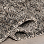Nuloom Penelope Grey/Brown, 8'6" x 11'6", Hand-Braided, Wool & Cotton, Textured and Earthy, High Traffic, Stain Resistant, Easy Clean, Durable Area Rug for Bedroom, Living Room, Dining, Entryway