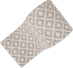 Well Woven Custom Size Hallway Stair Runner - Choose Your Length - Ainsley Ivory Diamond Trellis Geometric Tribal - 27 Inches Wide x 17 Feet Long Runner (27" x 17' Runner) Rug