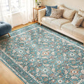 WITSHOCK Living Room Area Rugs 8x10: Soft Non-Slip Backing Washable Rugs Vintage Large Carpet for Bedroom Office Dining Room Kitchen Stain Resistant Home Decor Rug