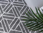 Rugs.com Lattice Trellis Collection Rug – 7' x 10' Gray Low-Pile Rug Perfect for Living Rooms, Large Dining Rooms, Open Floorplans