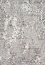 Adel Modern Area Rug for Living Room, 5x7 Rustic Distressed Abstract Gray Rug, Medium Pile Stain Resistant Carpet for Bedroom, Dining Room or Kitchen (5' x 7', Gray)
