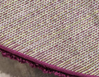Unique Loom Solid Shag Collection Area Rug (8' Round, Eggplant Purple)