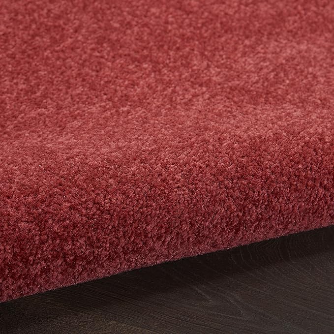 Nourison Home Nourison Essentials Brick Red 2'2" x 16' Area Rug - Easy Clean, Non Shedding, Bed Room, Living Room, Dining Room, Kitchen (16' Runner)