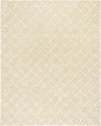Dash & Albert Layers Ochre Hand Hooked Wool Rug, 7.5 X 9.5 Feet, Yellow/Orange Geometric Pattern - Premium Luxury Hotel Quality Soft Breathable Hypoallergenic Machine Washable Easy Care All Season