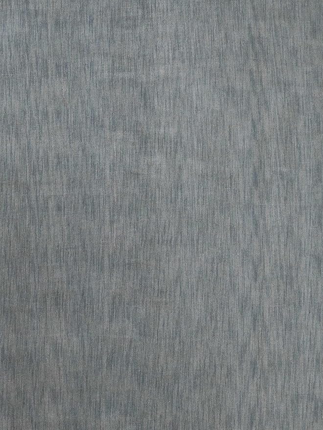 Hand Knotted Loom Wool ECO-Friendly Area Rugs - 10'x10', Square, Light Blue Color, Solid Plain Design, High Pile Handmade Anti Skid Area Rugs for Living Room, Bed Room (L00111)