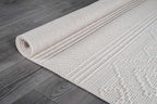 Beverly Rug Micro Loop Large Area Rug White 10x14 Modern Luxury Boho Geometric Durable Indoor Area Rugs for Living Dining Room Office Stain Resistant Non Shedding Casual Indoor Carpet White 10 x 14