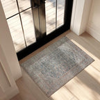 Kuden 2x3 Small Rug, Machine Washable, Non-Slip Backing, Vintage Style, Soft, Low Pile, Area Rugs for Entryway Kitchen Indoor Entrance
