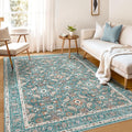 WITSHOCK Living Room Area Rugs 5x7: Soft Non-Slip Backing Washable Rugs Vintage Large Carpet for Bedroom Office Dining Room Kitchen Stain Resistant Home Decor Rug