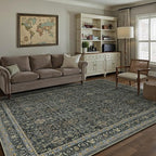 Area Rug 4x6 Black Vintage Washable Office Entryway Carpet Traditional Distressed Indoor Entry Soft Non Slip Small Door Mat Retro Low Pile Thin Rug for Kitchen Laundry Bedroom