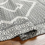 Mark&Day Wool Rugs, 5x7 Nishnabotny Cottage Dark Gray Area Rug, Grey Beige Carpet for Living Room, Bedroom or Kitchen (5' x 7'6")