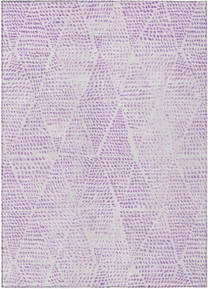 Addison Rugs Chantille ACN591 Purple 3' x 5' Indoor Outdoor Area Rug, Easy Clean, Machine Washable, Non Shedding, Bedroom, Living Room, Dining Room, Kitchen, Patio Rug