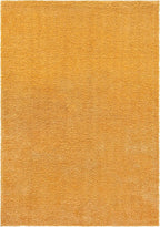 Unique Loom Davos Shag Collection Area Rug - Solid (10' x 14' 1" Rectangle, Sun Yellow)