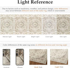 HUGEAR Area Rug 8x10 Vintage Brown Machine Washable Living Room Rugs Thin Neutral Floral Vacuumable Low Pile Carpet Bedroom Office Dining Room Laundry Room Non Slip Soft Lightweight