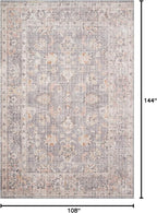 Loloi Skye Collection SKY-01 Grey/Apricot 9'-0" x 12'-0" Area Rug