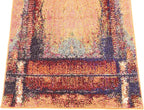 Unique Loom Estrella Collection Rustic, Distressed, Modern, Abstract Area Rug (2' 7 x 10' 0 Runner, Orange/Black)