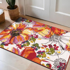 Rugshop Modern Bright Flowers Non-Slip (Non-Skid) Area Rug 20" X 30" Multi