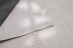 CAMILSON Micro Loop Rug 10x14 Modern Luxury Bordered Large Area Rugs Soft High and Low Pile Stain Resistant Easy-Cleaning Non-Shedding for Living Room Office Indoor Carpet (10 x 14 / White)