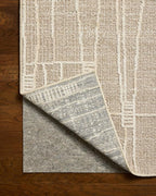 Loloi Amber Lewis Bexley Collection BEX-05 Mushroom/Natural 9' x 13' Area Rug Neutral, Textured, Living, Bedroom, Dining, Carpet