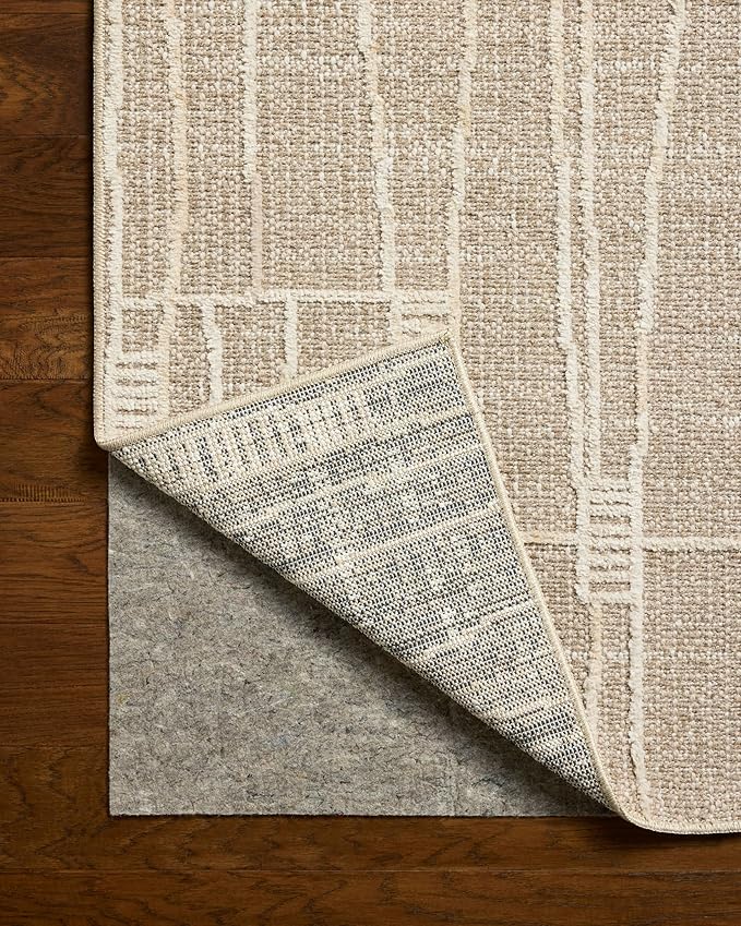 Loloi Amber Lewis Bexley Collection BEX-05 Mushroom/Natural 2'-7" x 12'-0" Runner Rug Neutral, Textured, Living, Bedroom, Dining, Carpet