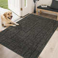 COSY HOMEER-Dirt-Trapper-Door-Mat 32"x48" Non-Slip Entryway Rugs Washable Welcome Mat Absorbent Entrance Mats Low Pile Dog Door Mats for Front Back Doomats and Wet Shoes,Dark Grey
