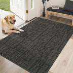 COSY HOMEER-Dirt-Trapper-Door-Mat 32"x48" Non-Slip Entryway Rugs Washable Welcome Mat Absorbent Entrance Mats Low Pile Dog Door Mats for Front Back Doomats and Wet Shoes,Dark Grey