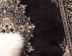 Unique Loom Reza Collection Traditional Persian Style Area Rug, 9 x 12 ft, Black/Beige