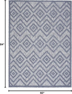 Nourison Home Versatile Denim Blue 5' x 7' Area Rug - Easy Clean, Non Shedding, Bed Room, Living Room, Dining Room, Kitchen (5' x 7')