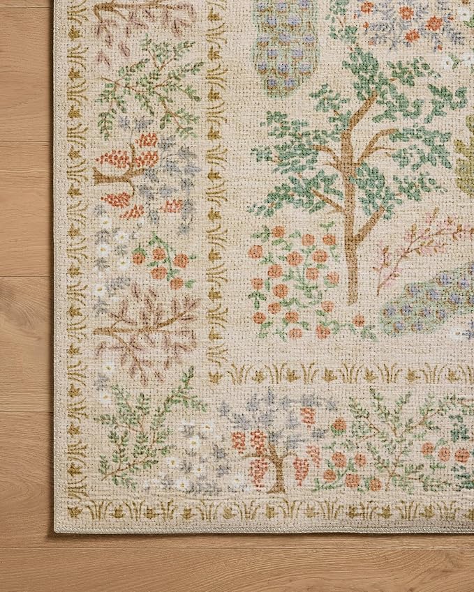 Loloi Rifle Paper Co. Canopy Collection CNP-05 Ivory 3'-9" x 5'-9" Accent Rug