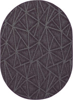 Furnish my Place Geometrical Pattern Indoor/Outdoor Refine Purple Rug, Abstract Area Rug, Doorway Mat, Contemporary Rug for Living Room, Entryway, Made in USA - 4' x 8' Oval
