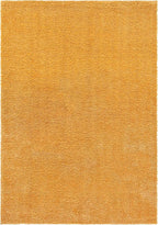 Unique Loom Davos Shag Collection Area Rug - Solid (10' x 14' 1" Rectangle, Sun Yellow)